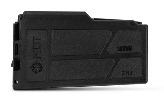 Polymer Magazine: 300Win Mag-sized Cartridges, 3-round, AICS, CIP Length, MDT